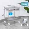 Carro de tratamento de aço inoxidável para hospital Troca de curativos para hospital Enfermeira Ferramentas de enfermagem Carrinho de instrumentos Carro de tratamento de aço inoxidável