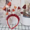 Venta caliente diadema de amor para fiesta de cumpleaños Tanabata corazón de melocotón Día de San Valentín accesorios para fotos de ambiente diseño de escena