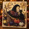 Pintura de perlas personalizada transfronteriza de Halloween, pintura de perlas serie bruja, pintura de diamantes de puntos, kit de manualidades DIY