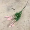 Pequena decoração de flor de lavanda estilo pastoral com 5 galhos, flor eterna para casamento, flor de plástico roxa, atacado da fábrica