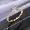 Yunjin desejo AliExpress venda quente transfronteiriça Europeia e Americana simples banhado a prata 925 anel de diamante simulado anel de casamento de zircônia