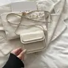Mini Bolso de Cadena de Bolas Doradas Estilo Coreano Bolso Cuadrado Pequeño Colorido de Moda para Mujer Bolso Pequeño Simple con Solapa para Hombro Cruzado Bolso de Mujer