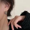 Aretes de Perlas de Plata Esterlina S999 Nuevo Diseño Nicho de Estilo Retro Francés de Moda Aretes de Plata Pura de Alta Gama para Mujeres