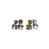 Brincos de cristal de fantasia tridimensional geométricos tridimensionais quadrados cor gradiente temperamento personalidade brincos de cristal de diamante quadrado para mulheres