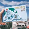 Imanes de nevera con mapa acrílico personalizados, pegatinas magnéticas creativas de arena movediza culturales y artísticas, piezas magnéticas con diseño de terreno de fotos de viajes