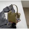 Bolso de Mano Pequeño de Moda para Mujer 2026 Nuevo Elegante Versátil Bolso Cruzado con un Toque de Lujo, Mini Bolso Cubo de Bloques de Color
