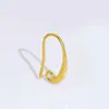 Venta al por mayor de fábrica Simple Acero Inoxidable Gancho para Oreja Accesorios Pendientes Joyería Chapado en Oro de 18K Gancho para Oreja Pendientes Semi-terminados Venta Directa
