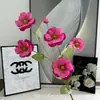 6 Cabeças de Flores Borboleta, Flores Artificiais para Decoração de Salão de Casamento, Flores Artificiais de Peônia no Atacado