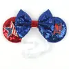 Faixa de Cabeça Elástica Ajustável Cruzada de Morcego Tema Halloween Headwear com Laço de Lantejoula