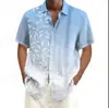 Camisa Casual de Manga Corta para Hombre con Estampado Digital 3D, Nueva de Verano, Comercio Exterior Transfronterizo 2024, Camisa para Hombre