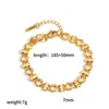 Pulsera Cadena de Acero Inoxidable 304 Transfronteriza Personalizable Joyería DIY Accesorios Chapado en Oro de 18K Hebilla Ot Pulsera de Acero de Titanio Pulsera