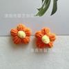 Em Estoque Flores de Crochê Feitas à Mão Flores de Lã Flores de Fio Acessórios para Pente de Cabelo DIY Broche Bolsa Acessórios para Roupas Flores