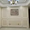 Tira decorativa para puerta de armario de blíster francesa, tira de borde suave curvado de PVC, moldura de fondo de pared de techo de línea de yeso