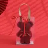 Toallas Festivas Rojas de Souvenir para Regalos Navideños, Lindos Osos y Conejos de Dibujos Animados, Toallas de Coral Fleece al por Mayor