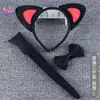 Set de tres piezas de diadema de animal para niños: tigre, diadema de vaca, diadema de orejas de gato, cola, corbata de moño, accesorios para actuación en escenario