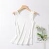 [Procesamiento Personalizado] Camiseta Interior Transpirable sin Mangas de Punto de Seda de Morera Talla Grande de Seda Adelgazante Camisola para Mujer