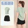 Camiseta Esportiva Solta para Mulheres, Malha Respirável Emagrecedora Casual para Corrida Yoga, Roupa Fitness Fina de Manga Curta para Primavera e Verão
