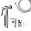 Conjunto de Pistola de Chuveiro Bidet para Banheiro de Aço Inoxidável 304 Transfronteiriço Cabeça de Chuveiro Válvula Angular Descarga Ouro Escovado Limpador de Bidet