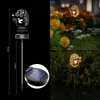 Luz solar para gramado para decoração de pátio externo e jardim, luz montada no solo para arranjo de quintal de casa, luz noturna de acrílico