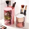 Organizador Rotatorio de Maquillaje de Escritorio 2 en 1 Porta Esponja para Polvos Lápiz de Cejas Beauty Blender Caja de Almacenamiento Porta Brochas de Maquillaje