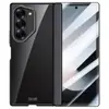 Para Samsung FOLD6 funda protectora de cadena galvanizada Zfold6 soporte de lente metálico eje central anticaída carcasa totalmente envolvente