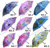 Paraguas infantil de dibujos animados para estudiantes, paraguas negro de goma con protección UV, con funda anti-paraguas, paraguas automático infantil de 19 pulgadas