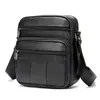 Bolso para hombre de piel genuina transfronterizo, bolso para hombre de piel de vaca de primera capa, bolso de cuero nuevo a la moda para hombre, bolso de hombro pequeño para hombre, bolso de hombro, mochila