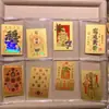 Pegatinas para Teléfono de Lámina de Oro Puro 999 con Diseños y Texto Personalizados, Souvenirs que Traen Riqueza, Regalos de Empresa, Venta al por Mayor