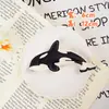 Llavero de cuero de dibujos animados de animales marinos, ballena y capibara de moda y creativos, exquisito accesorio para coche y colgante para mochila