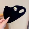 Mascarilla de Protección Solar de Verano para Niños Kuromi Bebé Seda de Hielo Transpirable Protección para Ojos Lavable Linda Mascarilla Facial para Niños y Niñas