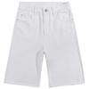 Pantalones Blancos Cortos Verano Delgados Rectos Sueltos Adelgazantes Denim Versátiles Pantalones Cortos 2025 Popular Crema Azul