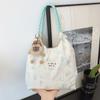 Bolso de hombro de gran capacidad para mujer, estilo japonés, bonito y suave, para chica estudiante, bolso de compras portátil con estampado de chica fresca y estilo coreano.