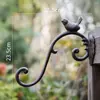 Gancho decorativo de hierro fundido europeo y americano para colgar cesta de flores orquídea para colgar en la pared retro viejo jardinería exterior jardín estilo europeo