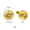 Conjunto Banhado a Ouro em Liga de Titânio F136 com Brincos de Tarraxa com Diamantes para Mulheres Parafuso Interno Cicatrização de Piercing na Orelha Tarraxa de Concha Tarraxa de Lábio Acessórios de Piercing Transfronteiriços