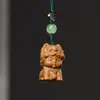 Chaveiro de Carro Folha de Bordo Pintada de Sândalo Pingente Feminino Pingente de Bolsa de Madeira Anel de Chaveiro Presente Lembrança
