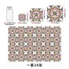 Pegatinas de azulejo autoadhesivas de PVC con mandala gris verdoso para cocina/baño, impermeables y resistentes al aceite, para renovación de paredes, exclusivamente para ventas transfronterizas