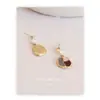 Pendientes de Plata S925 con Aguja de Plata Perla de Agua Dulce Cultivada Aceite Pintura al Óleo Retro Francés Combinación de Colores Moda Joyería de Moda para Mujer