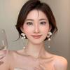 Pendientes de borlas largas y elegantes de Corea del Sur con un alto sentido de la celebridad de Internet, pendientes de personalidad femenina con estilo moderno, joyería de oreja 925 al por mayor