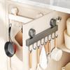 Gancho Móvel de Ventosa para Cozinha, Barra Suspensa Sem Furos, Suporte de Gancho para Utensílios de Cozinha Montado na Parede, Suporte para Armazenamento de Colheres e Espátulas