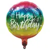 Globo Redondo de Cumpleaños en Inglés de 18 Pulgadas Globo de Papel de Aluminio Celebración de Boda Varios Estilos Decoración de Fiesta Globo Transfronterizo