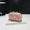Fofo Pequeno Fresco Mini Coração de Pêssego Xadrez Clip-On Corrente Feminina Pequena Bolsa Quadrada Feminina Nova Transfronteiriça Bolsa Transversal Portátil
