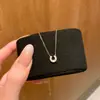 Collar de Herradura Incrustado de Diamantes de Plata de Ley S925 para Mujer, Estilo Vintage, Diseño de Nicho de Alta Gama, Cadena para Clavícula, Popular en Xiaohongshu