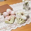 Presilha de Cabelo com Sino de Vento Flor, Tiara Floral Doce de Primavera, Elástico para Coque Infantil, Acessório de Cabelo com Fita