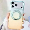 Capa de Celular Magnética para iPhone 18 Pro Max com Efeito Gradiente Similar à Pele Adequada para Apple 17/18 Suporte Giratório 16/15P