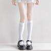 Calcetines de ternera de terciopelo JK, resistentes a enganchones, calcetines de compresión negros hasta la rodilla, estilo preppy, Lolita, calcetines holgados para primavera y otoño