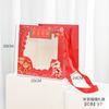 Bolso de mano con flores rojas de red, bolsa de embalaje para regalo, bolsa de embalaje para ramo cuadrado, bolso de mano al por mayor