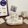 Sapatos brancos de sola reta sapatos femininos 2026 novo estilo quente da temporada primavera e outono estudante versátil casual tênis de skate tênis de treino esportivo alemão