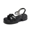 Sandalias de Suela Gruesa para Mujer con Sensación de Caminar sobre las Nubes, Nueva Moda Verano 2026 Sandalias Elásticas de Suela Suave para Mujeres Embarazadas