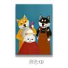Barbería Nuevo gato y perro lindos animales divertidos pintura colgante creativa salón de belleza pared de fondo de salón de peluquería pintura decorativa personalizada