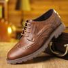 Novos sapatos masculinos de couro, estilo executivo, estilo britânico, com sola grossa, da moda, para todos os gostos
